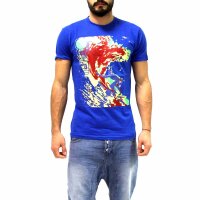 wawiHEROES HUMÖR Herren T-Shirt SKY DIVER in Blau