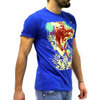 wawiHEROES HUMÖR Herren T-Shirt SKY DIVER in Blau