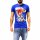 wawiHEROES HUMÖR Herren T-Shirt SKY DIVER in Blau