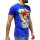 wawiHEROES HUMÖR Herren T-Shirt SKY DIVER in Blau