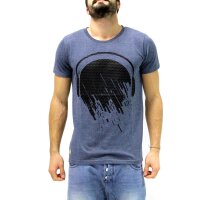 wawiHEROES HUMÖR Herren T-Shirt in Grau-Blau