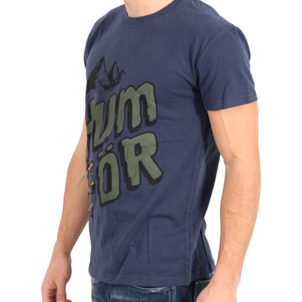 wawiHEROES HUMÖR Herren T-Shirt LUGA in Blau