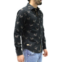 wawiHEROES HUMÖR Herren Hemd RYKER in Schwarz