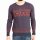 wawiHEROES HUMÖR Herren Strick Pullover ALBERT KNIT in Blau/Rot