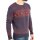 wawiHEROES HUMÖR Herren Strick Pullover ALBERT KNIT in Blau/Rot