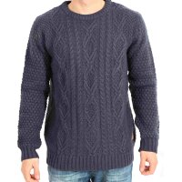 wawiHEROES ANERKJENDT Herren Strick Pullover in Dunkelblau