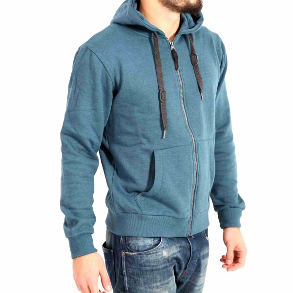 wawiHEROES ANERKJENDT Herren Sweatjacke mit Kapuze CHRISTIAN in Petrol