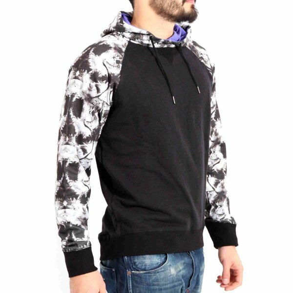 wawiHEROES HUMÖR Herren Sweatshirt mit Kapuze CASON in Schwarz/Grau