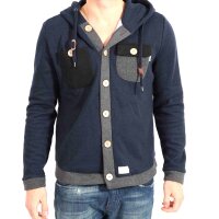 wawiHEROES ANERKJENDT Herren Cardigan MANFRED in Blau/Grau