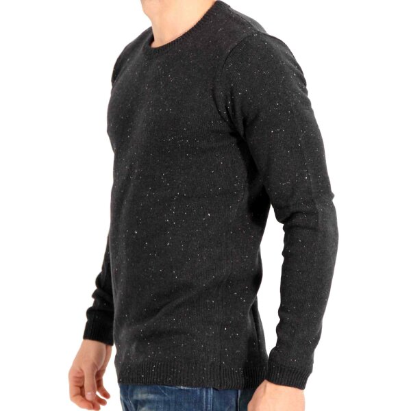 wawiHEROES HUMÖR Herren Strick Pullover STRAT in Schwarz