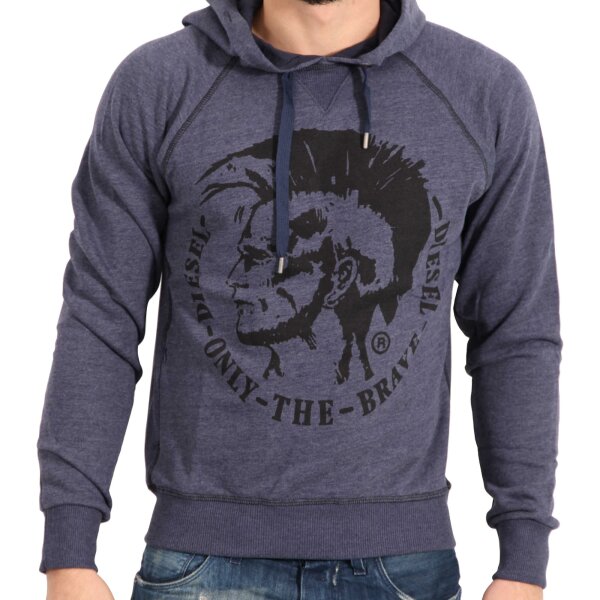 wawiHEROES DIESEL Herren Sweatshirt SUZANNE mit Kapuze in Blau
