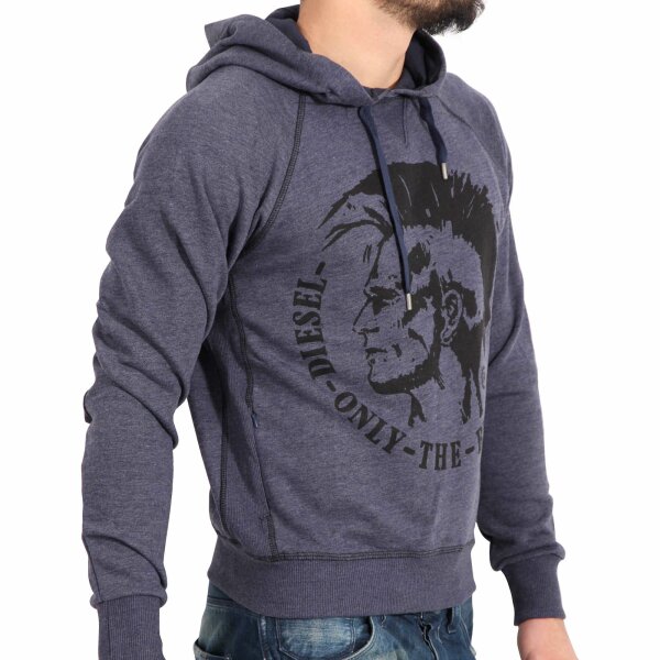 wawiHEROES DIESEL Herren Sweatshirt SUZANNE mit Kapuze in Blau