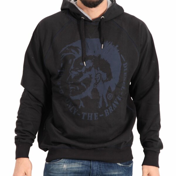wawiHEROES DIESEL Herren Sweatshirt SUZANNE mit Kapuze in Schwarz
