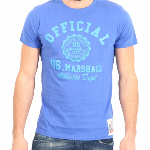 wawiHEROES US MARSHALL ORIGINAL Herren T-Shirt ATHLETIC in Blau/Türkis
