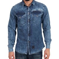 wawiHEROES ANERKJENDT Herren Jeanshemd Langarm SETH in Blau