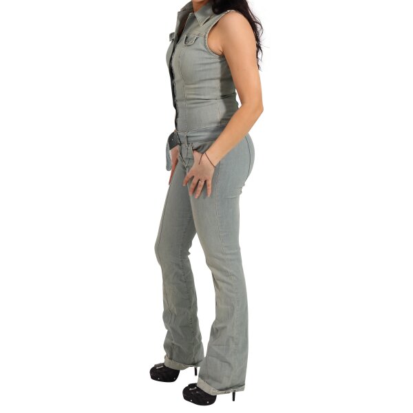 wawiHEROES MISS SIXTY Damen Jeans Jumpsuit LENNOX Used Look in Hellblau