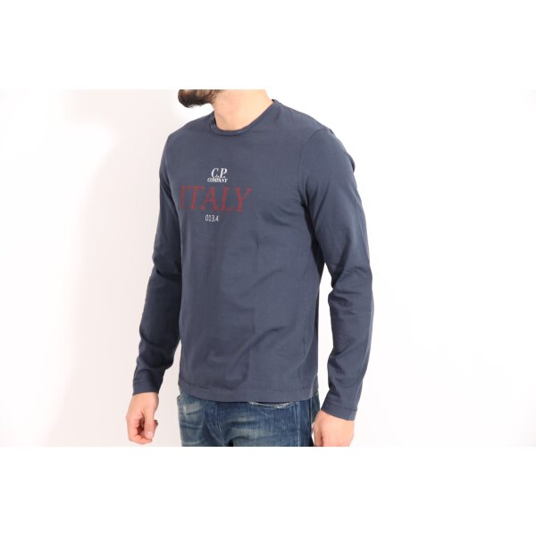 wawiHEROES C.P. COMPANY Herren Shirt Langarm MANICA LUNGA in Dunkelblau