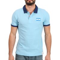 wawiHEROES FRESH BRAND Herren Kurzarm Polo Shirt in Hellblau