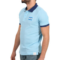 wawiHEROES FRESH BRAND Herren Kurzarm Polo Shirt in Hellblau
