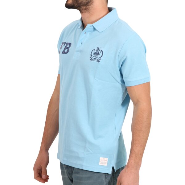 wawiHEROES FRESH BRAND Herren Kurzarm Polo Shirt in Hellblau
