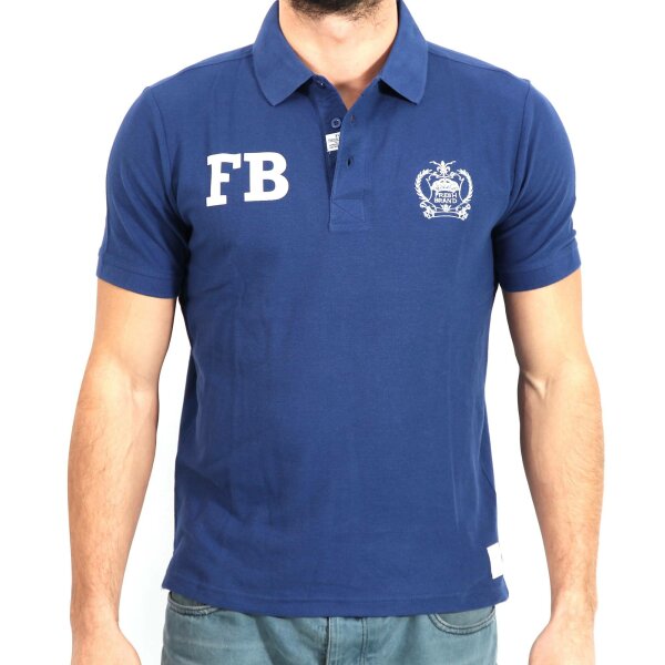 wawiHEROES FRESH BRAND Herren Kurzarm Polo Shirt in Dunkelblau