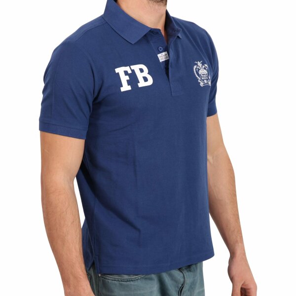 wawiHEROES FRESH BRAND Herren Kurzarm Polo Shirt in Dunkelblau