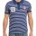 wawiHEROES FRESH BRAND Herren Kurzarm Polo Shirt in Dunkelblau/Weiß