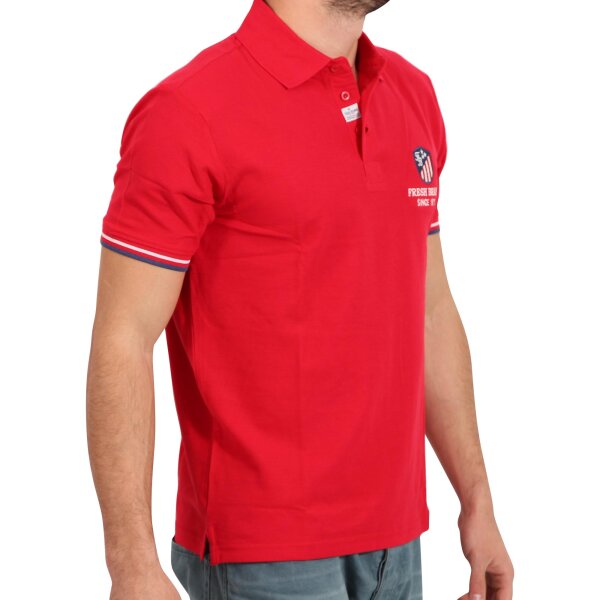 wawiHEROES FRESH BRAND Herren Kurzarm Polo Shirt in Rot