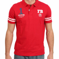 wawiHEROES FRESH BRAND Herren Kurzarm Polo Shirt in Rot