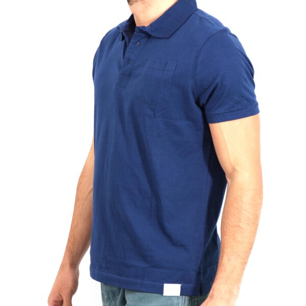 wawiHEROES FRESH BRAND Herren Kurzarm Polo Shirt in Blau