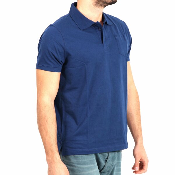 wawiHEROES FRESH BRAND Herren Kurzarm Polo Shirt in Blau