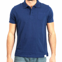 wawiHEROES FRESH BRAND Herren Kurzarm Polo Shirt in Blau