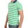 wawiHEROES FRESH BRAND Herren Kurzarm Polo Shirt in Grün/Weiß/Blau