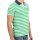 wawiHEROES FRESH BRAND Herren Kurzarm Polo Shirt in Grün/Weiß/Blau