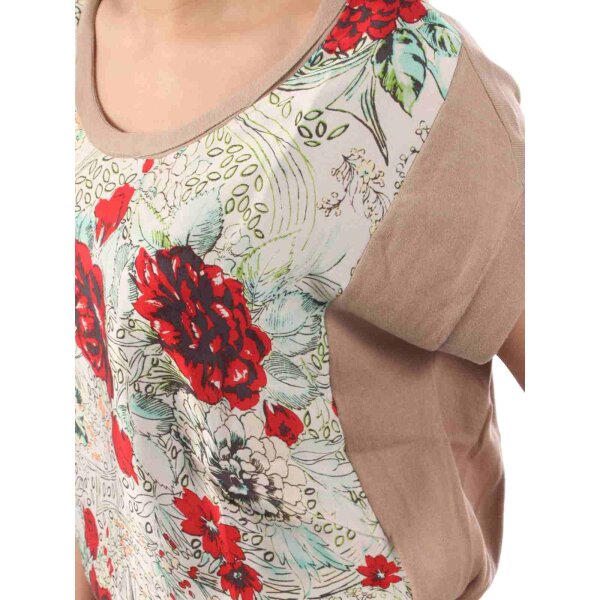 wawiHEROES BLAUER USA Damen T-Shirt MAGLIA in Beige