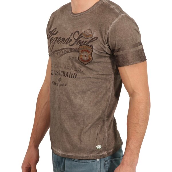 wawiHEROES FRESH BRAND Herren T-Shirt LEGEND in Braun