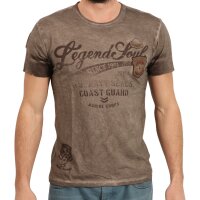 wawiHEROES FRESH BRAND Herren T-Shirt LEGEND in Braun