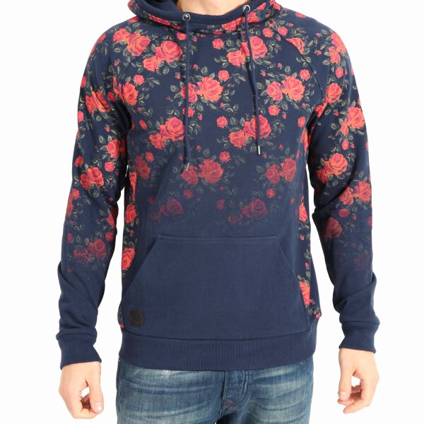 wawiHEROES HUMÖR Kapuzen Herren Sweatshirt DOPLI in Dunkelblau