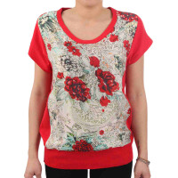 wawiHEROES BLAUER USA Damen T-Shirt MAGLIA in Rot