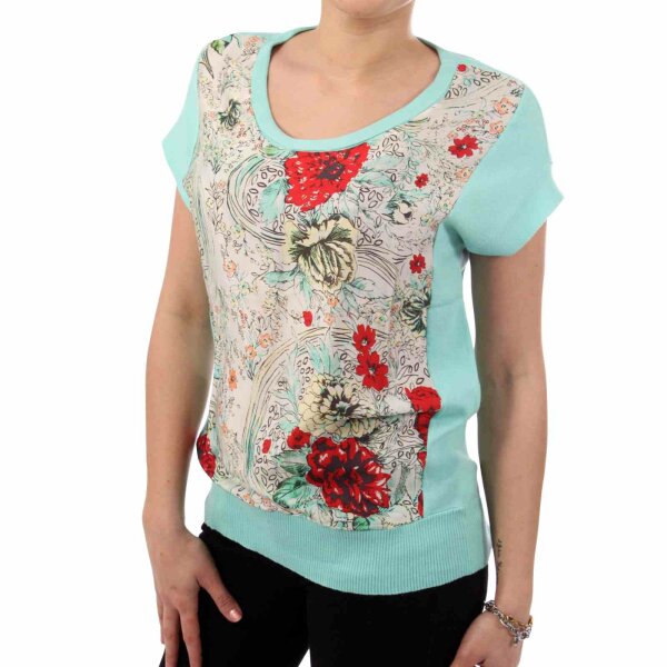 wawiHEROES BLAUER USA Damen T-Shirt MAGLIA in Mint