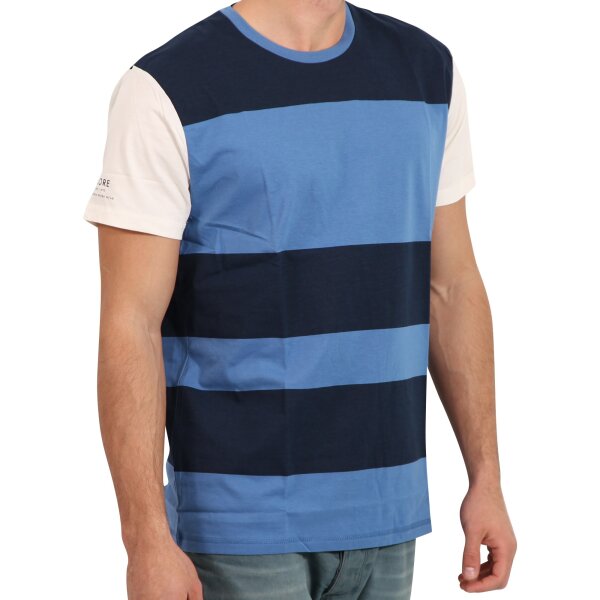 wawiHEROES JACK & JONES CORE Herren T-Shirt ELM in Blau/ Weiß