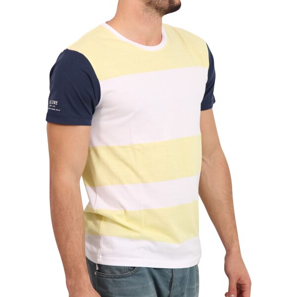 wawiHEROES JACK & JONES CORE Herren T-Shirt ELM in Weiß/Gelb