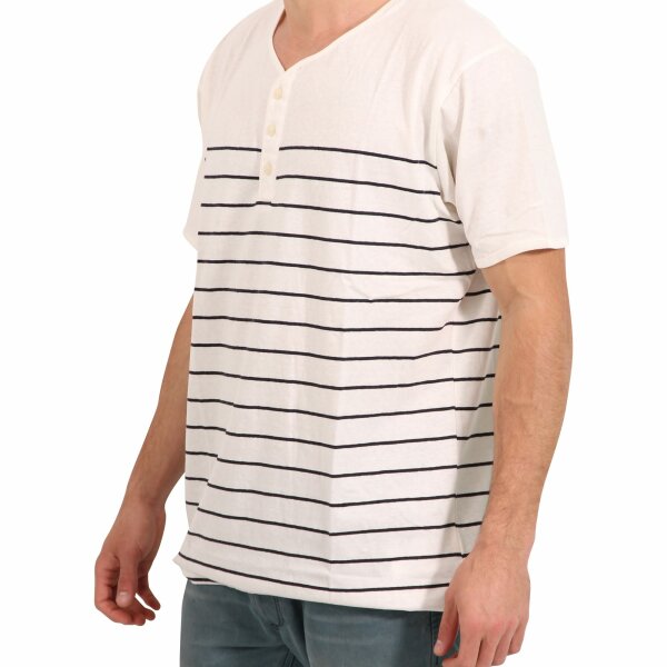 wawiHEROES JACK & JONES PREMIUM Herren T-Shirt NIL Gestreift in Weiß/Blau