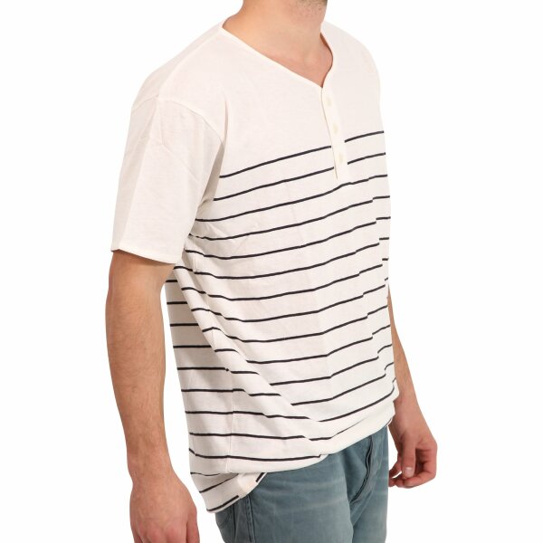 wawiHEROES JACK & JONES PREMIUM Herren T-Shirt NIL Gestreift in Weiß/Blau