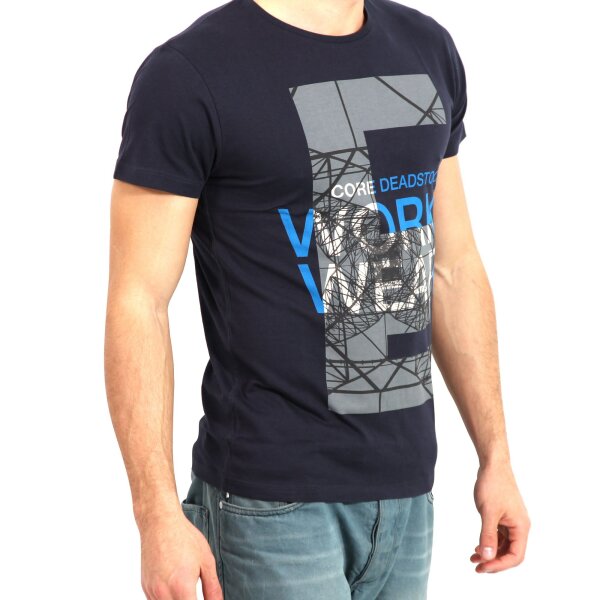 wawiHEROES JACK & JONES CORE Herren T-Shirt LEO in Dunkelblau