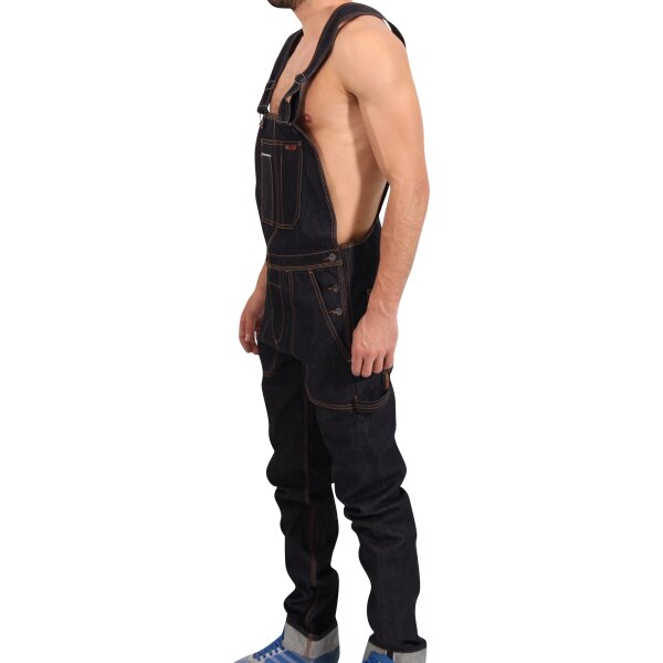 wawiHEROES MUSTANG JEANS Herren Jeans Latzhose BIB OVERALL in Dunkelblau