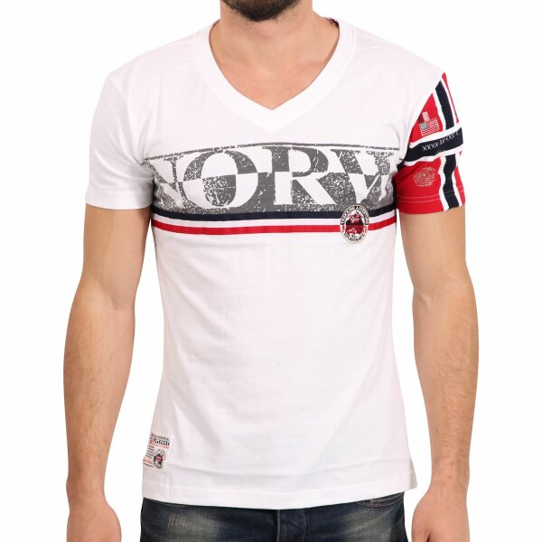 wawiHEROES GEOGRAPHICAL NORWAY Herren T-Shirt JAPONIE in Weiß