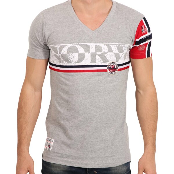 wawiHEROES GEOGRAPHICAL NORWAY Herren T-Shirt JAPONIE in Grau