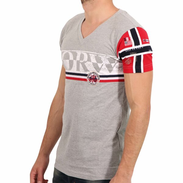wawiHEROES GEOGRAPHICAL NORWAY Herren T-Shirt JAPONIE in Grau
