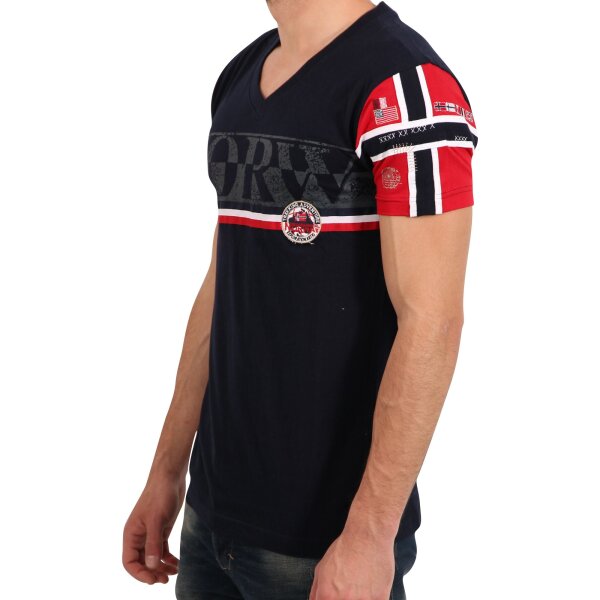 wawiHEROES GEOGRAPHICAL NORWAY Herren T-Shirt JAPONIE in Dunkelblau